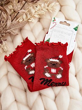 Şosete Step in style  Șosete de damă cu sclipici cu tema Crăciunului. Perfecte ca accesoriu cadou pentru o persoană dragă! Ar trebui să cumpărați neapăra