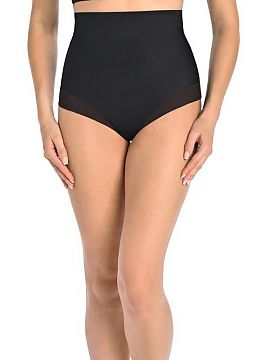 Chiloţi Teyli  Modelează chiloți cu talie înaltă sub bust, de culoare neagră. Sunt fără cusături și tăiați cu laser, astfel încât nu se văd p