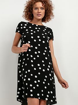 Rochie de zi Tessita  Această rochie din viscoză cu model este alegerea perfectă pentru femeile care apreciază stilul și eleganța. Croiala sa clasică o fac