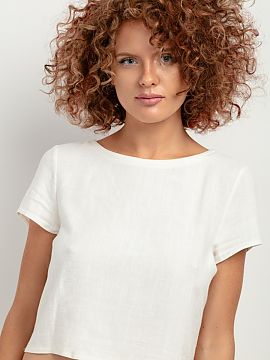 Bluză Tessita  Căutați îmbrăcămintea perfectă pentru zilele toride? Bluza din in T401 este alegerea perfectă! Fabricată dintr-un material ușor și