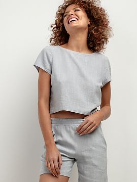 Bluză Tessita  Căutați îmbrăcămintea perfectă pentru zilele toride? Bluza din in T401 este alegerea perfectă! Fabricată dintr-un material ușor și
