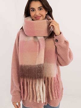 Şal AT  Eșarfă elegantă de 217 cm din poliester cu un model clasic de carouri, ideală pentru zilele mai reci. Realizată dintr-un material de î