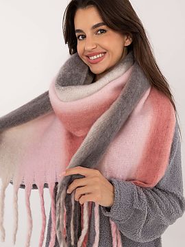 Şal AT  Eșarfă elegantă din poliester de înaltă calitate, cu o lungime de 194 cm, cu un model colorat neted, care adaugă eleganță și modern