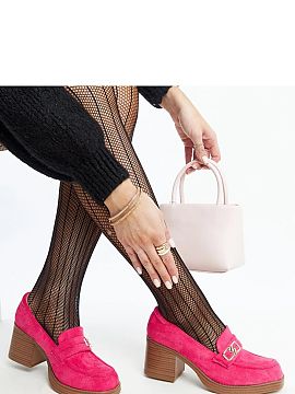 Pantofi dcu toc gros Solea  Pantofi cu toc în nuanțe de roz închis pe platforma Aludra sunt o propunere excelentă pentru femeile care apreciază aspectul modern și