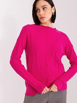 Pulover AT  Puloverul de damă pus pe cap este o alegere perfectă pentru ziua de zi. Gulerul rotund clasic și mânecile lungi asigură confortul și s