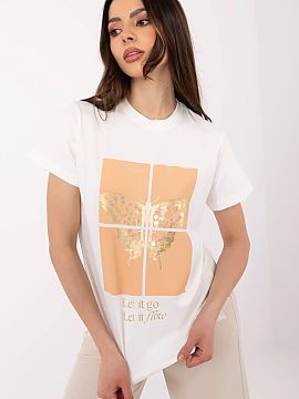 Tricou Factory Price  Tricou ușor și confortabil pentru femei, ideal pentru ocazii de zi cu zi. Realizat dintr-o combinație dominantă de bumbac și elastan, a