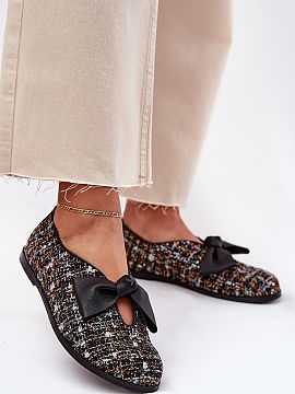 Balerini Step in style  Balerinii eleganți pentru femei, realizați dintr-o combinație de piele naturală și material textil, sunt o propunere elegantă pentru f