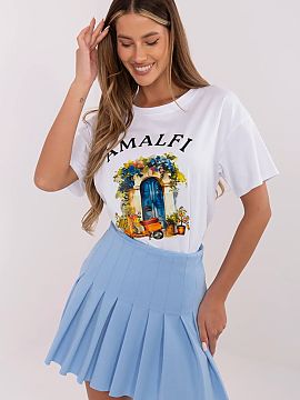 Tricou Italy Moda  Acest tricou casual este alegerea perfectă pentru femeile care apreciază confortul și aspectul modern. Realizat din bumbac de înaltă ca