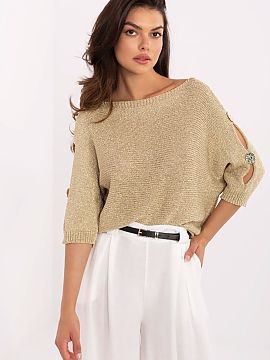 Pulover Italy Moda  Elegantul pulover dantelat pentru femei este o combinație perfectă între stil și confort pentru ziua de zi și pentru muncă. Realizat d