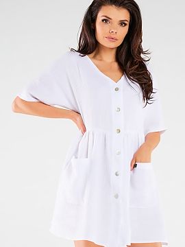 Rochie de zi Infinite You  Rochia clasică este alegerea ideală pentru femeile care apreciază stilul casual. Croiala amintește de o cămașă, astfel încât între