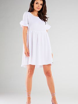 Rochie de zi Infinite You  Rochia a fost realizată în principal din bumbac și o mică cantitate de elastan. Materialul extrem de elastic permite pielii să respire 