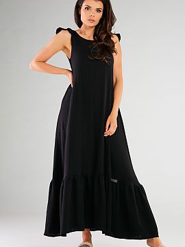Rochie de zi Infinite You  Rochie lungă creată pentru iubitoarele de stilizări romantice și confortabile în același timp. Modelul se extinde în partea de jos, m
