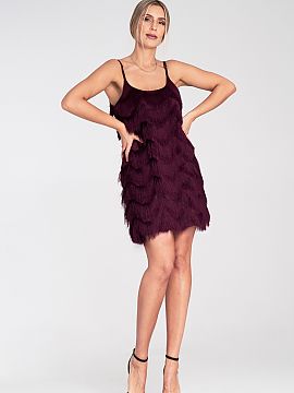 Rochie de seară Figl  Rochie maxi cu franjuri decorative. Bretele subțiri și reglabile. Croială lejeră. Rochie cu captuseală.
