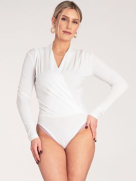 Corset Figl  Body elegant cu mâneci lungi și decolteu tip plic. Realizat dintr-un material elastic, se potrivește perfect siluetei.