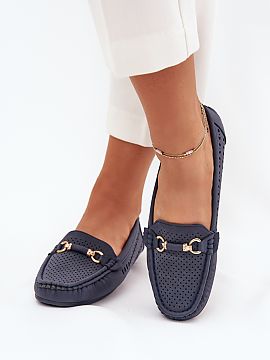 Mocasini Step in style  Mocasini dama din piele ecologică, cu decupaje, Cu un ornament aurit în față care le conferă un caracter unic. Tălpica moale va asigur