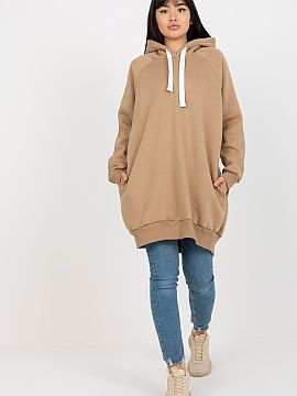 Bluza Ex Moda  Această bluză lungă de damă este alegerea ideală pentru zilele mai reci, combinând confortul, funcționalitatea și un stil casual și