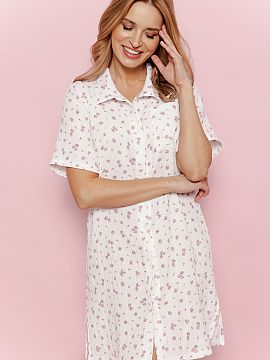 Cămaşă de noapte Taro  Cămașă de noapte până la genunchi, confecționată dintr-un material moale și confortabil, care oferă libertate de mișcare. Model cu