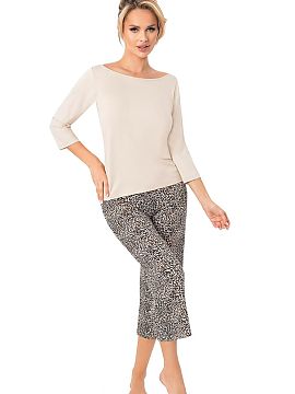 Pijama Donna  Pijama confortabilă și feminină pentru femei realizată dintr-o vâscoză delicată și respirabilă, care se așează perfect pe siluet�