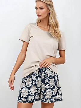 Pijama Momenti Per Me  Pijama de damă cu certificat OEKO-TEX Standard 100, fabricată din materiale naturale, hipoalergenice, care asigură confort și siguranț�