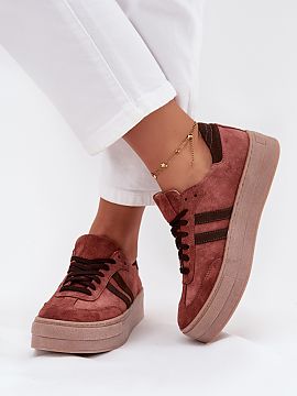 Pantofi de sport Step in style  Elegantele sneakerși de damă realizate din piele de catifea naturală de cea mai înaltă calitate sunt o alegere perfectă pentru fiecare