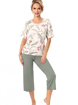 Pijama Donna  Pijama elegantă și confortabilă pentru femei, confecționată din viscoză delicată și moale, care oferă confort și respirabilitate �