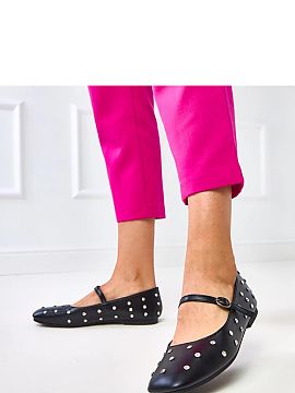 Balerinki Solea  Balerinii cu cristale decorative sunt un model elegant și subtil, care va adăuga strălucire oricărei stilizări. Realizate din piele eco