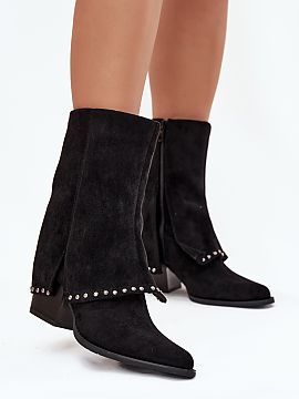 Cizme cu toc Step in style  Cizmele de damă de la marca Vinceza combină eleganța cu un stil modern. Modelul se remarcă prin tija răsucită la modă și vârfuri as