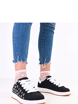 Pantofi de sport Solea  Pantofi sport pentru femei cu un caracter casual la modă, fabricați din piele ecologică de catifea. Modelul cu șireturi și nituri decor