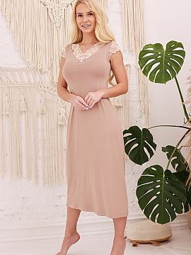 Cămaşă de noapte Kalimo  Fie ca cel mai frumos moment al zilei tale să fie atunci când îți pui cămașa de noapte Langu. Vâscoza delicată te va învălui într