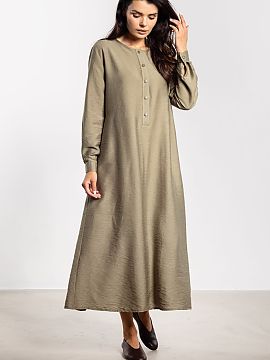 Rochie de zi awama  Rochia maxi cu croială simplă combină eleganța cu confortul de zi cu zi. Lungimea până la glezne subțiază subtil silueta, iar croial