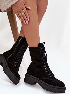 Ghete Step in style  Botinele workery pentru femei realizate din piele naturala sunt o propunere ideala pentru femeile care apreciaza stilul si confortul in inca