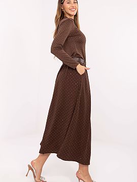 Fustă lungă Italy Moda  Fusta lungă elegantă maxi este o combinație perfectă între confort și stil rafinat, ideală pentru ieserile de zi cu zi, la birou sau 