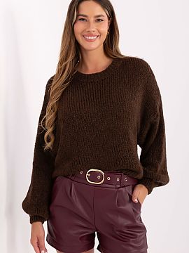 sweter Italy Moda  Un pulover elegant pentru femei cu un caracter casual este alegerea perfectă pentru fiecare zi. Realizat dintr-o amestec de acril moale, l�