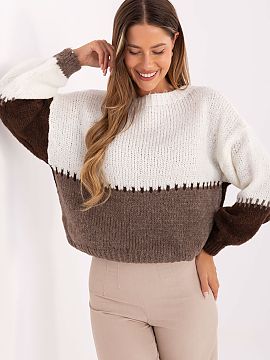 sweter Rue Paris  Pulover pentru femei cu dungi este un model universal în stil casual, ideal pentru ieșiri zilnice și întâlniri sociale. Realizat dintr-