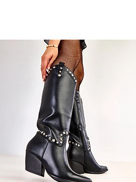 Cizme cu toc Solea  Cizme cowboy elegante si caracteristice pentru femei, care imbina un croi clasic cu un finisaj modern si decorativ. Realizate din piele ecol
