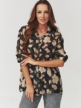 cămașă cu mânecă lungă Makadamia  Dacă iubești clasicul cu o notă de romantism, această cămașă cu flori va deveni noua ta preferată. Forma ușor lejeră și gulerul s
