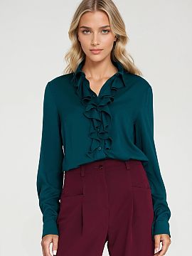 cămașă cu mânecă lungă Nife  Cămașă de damă cu croială slim fit, care subliniază elegant silueta. Echipată cu un guler clasic și mâneci lungi, reprezintă o baz
