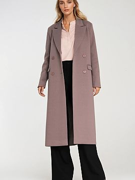 Palton Nife  Palton elegant pentru femei, cu croială clasică regulată, confecționat din flanelă de înaltă calitate cu o textură distinctivă în 