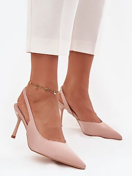 Pantofi cu toc subţire (stiletto) Step in style  Tocuri elegante pentru femei realizate dintr-un material textil de înaltă calitate sunt esența eleganței feminine. Modelul cu călcâi d