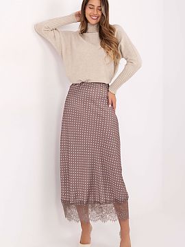 spódnica Rue Paris  Fustă elegantă și feminină de lungime midi, confecționată dintr-un material plăcut la atingere, poliester cu adaos de elastan, care a