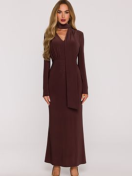 Rochie lungă Moe  Rochia maxi M891 elegantă și extrem de feminină este confecționată dintr-o jerseu netedă, care impresionează prin moliciunea, elastic