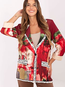 Sacou Italy Moda  Sacou de damă cu caracter de zi cu zi, ideal pentru locul de muncă și pentru stilizările casual. Realizat din viscoză și poliester, cu