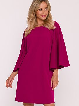 Rochie de zi Stylove  Rochie elegantă în formă de trapez, confecționată dintr-un material neted și plăcut la atingere. Modelul se remarcă prin mânecile l