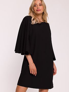 Rochie de zi Stylove  Rochie elegantă în stil trapez, confecționată dintr-un material neted și plăcut la atingere. Modelul se remarcă prin mânecile largi 