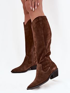 Cizme cu toc Step in style  Cizme cowboy pentru femei din piele naturala de inalta calitate sunt o combinatie intre stilul atemporal si confortul. Varfurile ascuțite c