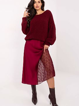 spódnica Rue Paris  Fustă elegantă cu croială tip sirena, confecționată dintr-un material cu textură variată, este o alegere ideală atât pentru ziua de