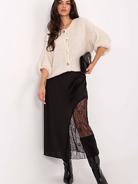 spódnica Rue Paris  Fusta midi clos, elegantă și feminină, este combinația perfectă între eleganță și confort. Realizată dintr-o țesătură cu textur