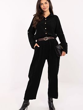 Pantaloni pentru femei Italy Moda  Pantaloni de damă confortabili și eleganți, cu croială lejeră, perfecti pentru zi de zi. Realizati din poliester moale, asigură confor