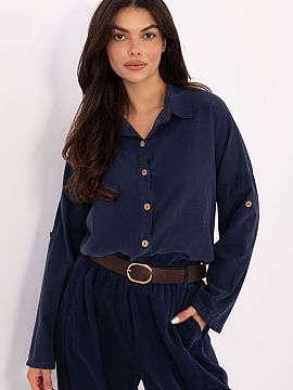 cămașă cu mânecă lungă Italy Moda  Cămașă elegantă de damă cu caracter casual, ideală pentru fiecare zi. Realizată dintr-un material plăcut la atingere, cu textură va