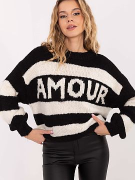 sweter Italy Moda  Un pulover casual supradimensionat de damă de lungime standard, ideal pentru ținutele de zi cu zi. Realizat dintr-o combinație de acril, 